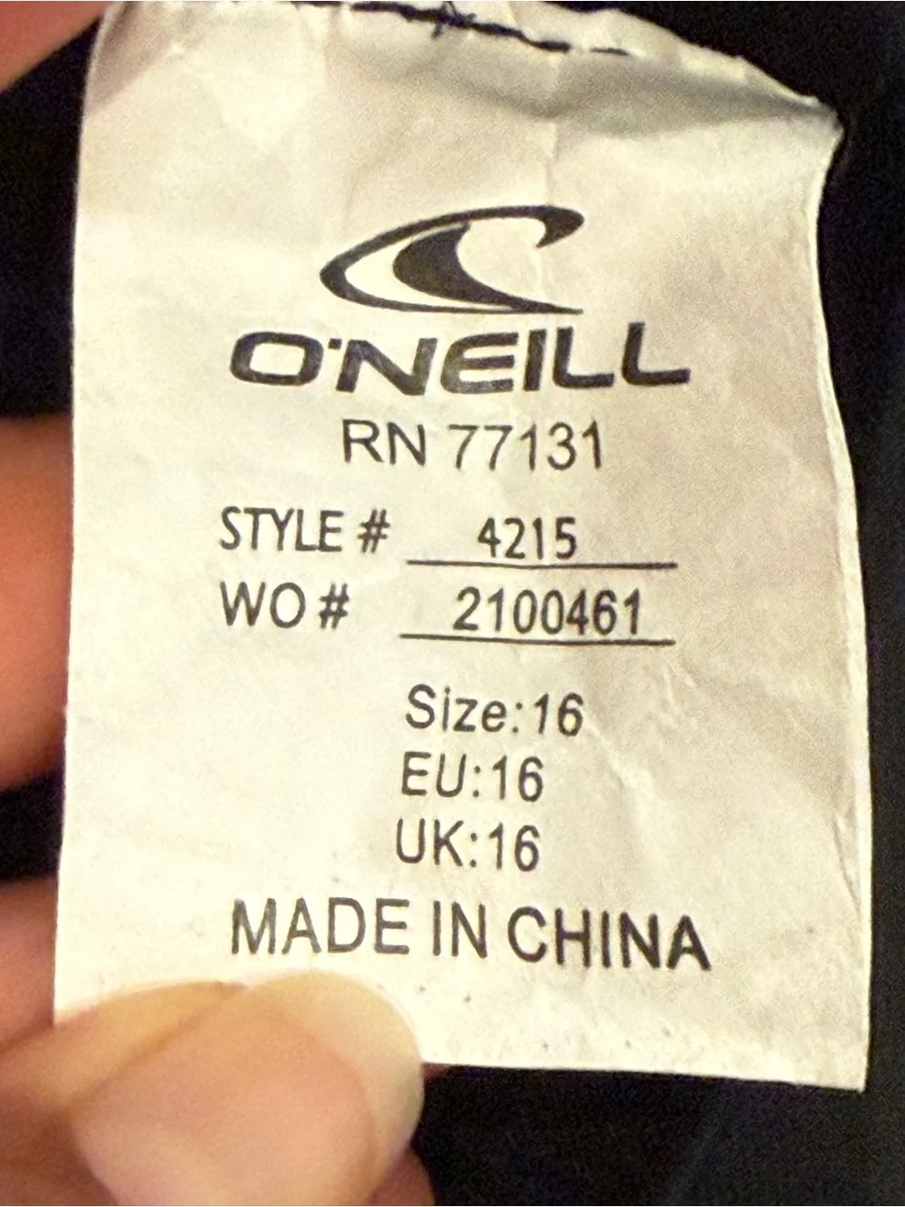ONeill new tags